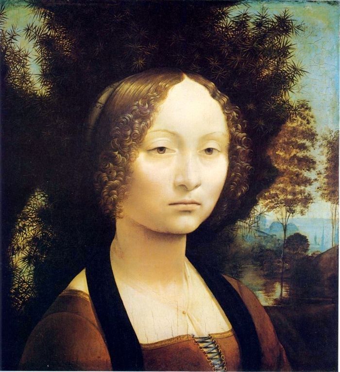 Leonardo da Vinci Portrait of Ginevra de Benci